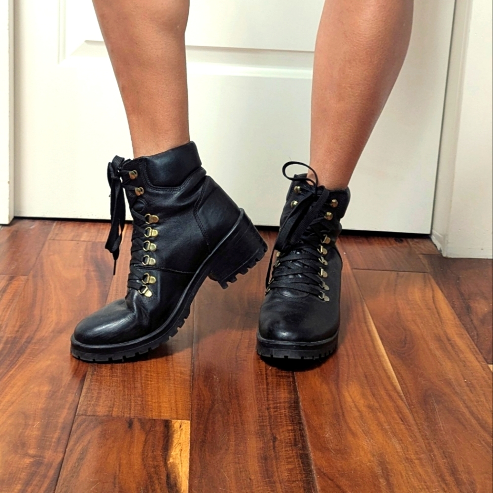 Black Lace Up Boots